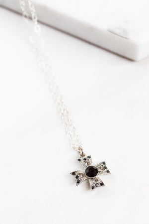 Find the perfect necklace you're looking for from Charme Silkiner! This beautiful Sterling Silver Chain Necklace with Black Swarovski Cross is perfection. Great for layering or wearing alone the Grea Necklace is the perfect piece of unique jewelry that everyone should own. 