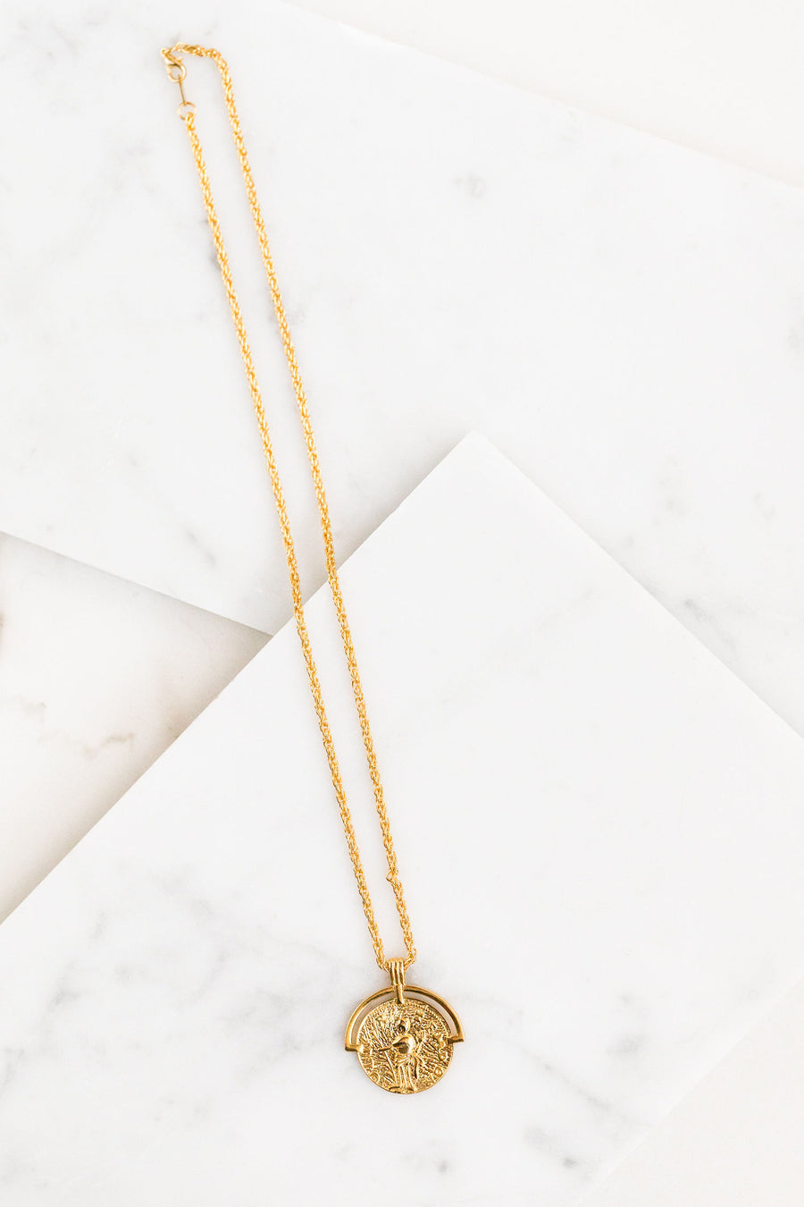 Find the perfect necklace you're looking for from Charme Silkiner! This beautiful 14K Gold Plated Necklace with a Greek Medallion is perfection. Great for layering or wearing alone everyday the Cassian Necklace is the perfect piece of unique jewelry that everyone should own. 