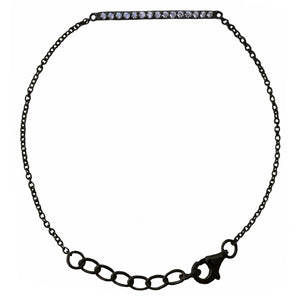  black CZ bar bracelet 